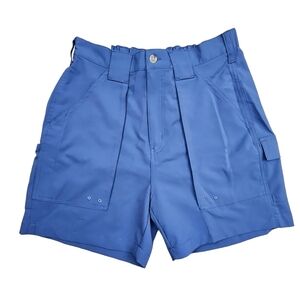 NEW World Wide Sportsman Key Largo Blue Fishing/Boating Cargo Shorts Size 32